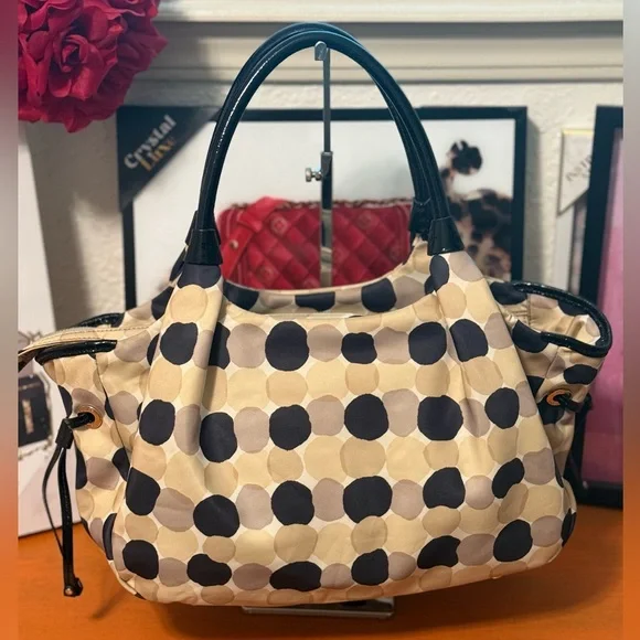Kate Spade Black and Cream Polka Dot Shoulder Bag - Picture 3 of 12